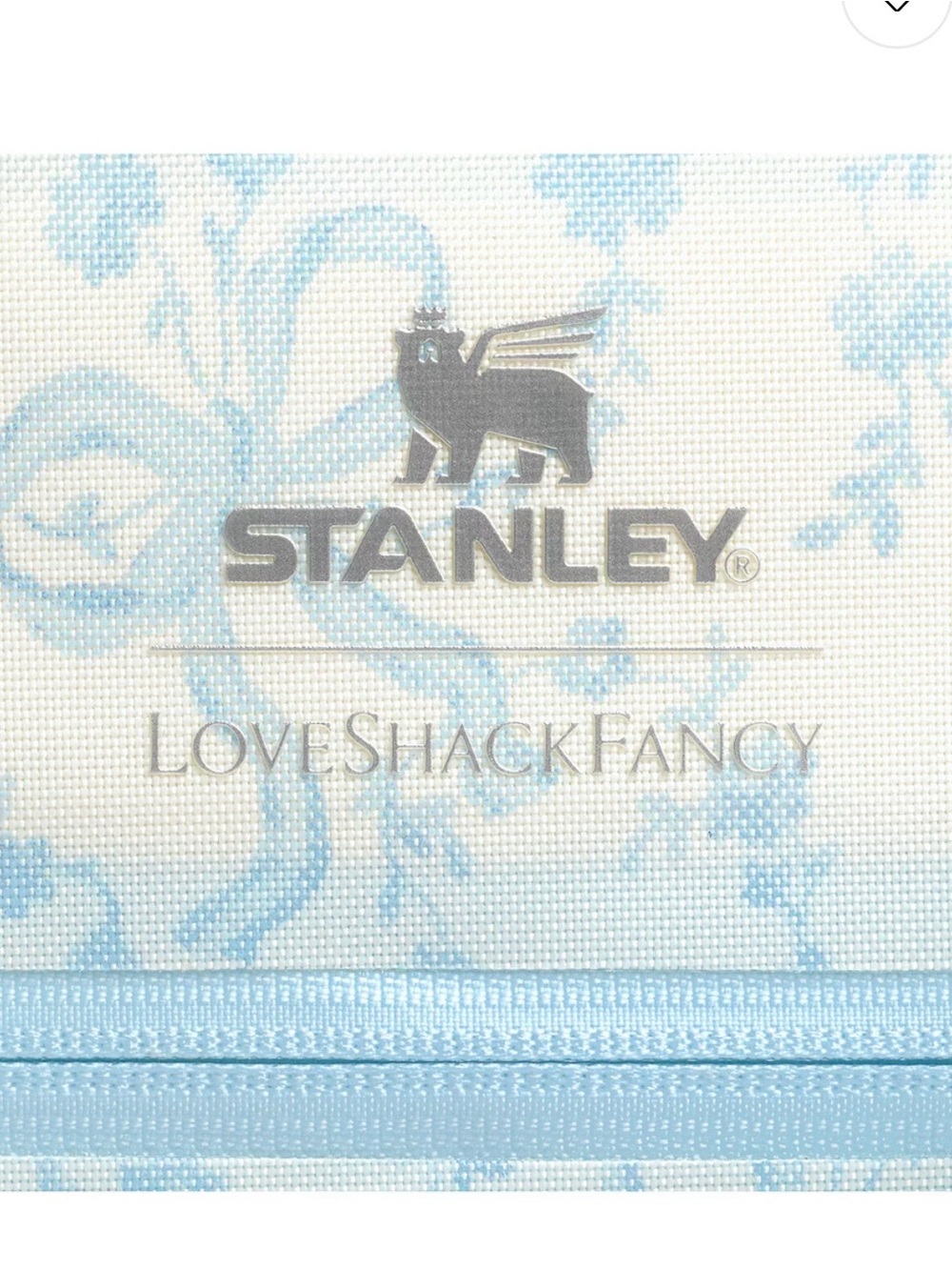 Madeleine Mini Tote Bag in Light Blue & Cream - Picture 3 of 8